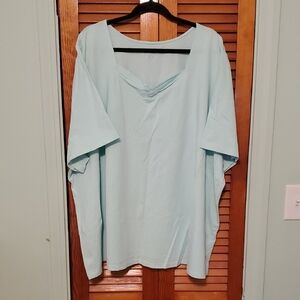 Catherines Light Blue Short Sleeve Top